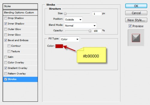 1 stroke 500x350 Create Awesome Particle Flame Text Effect in Photoshop