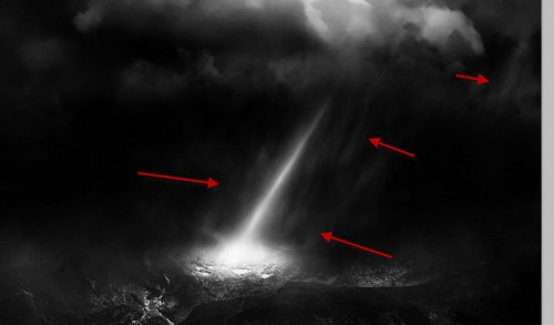 3 cloud warp 500x293 Create Epic Surreal Volcanic Wasteland Matte Painting in Photoshop
