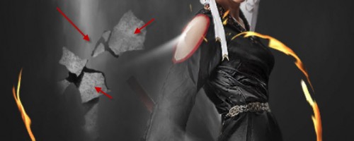4 effect1 500x200 Design an Abstract Style Sword Warrior with Fiery Effect in Photoshop