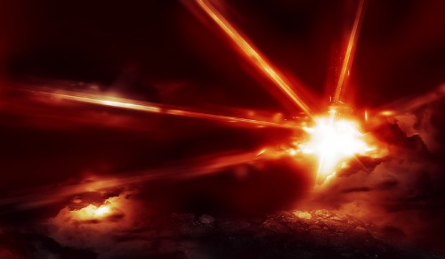 laser light effect flatten 2 500x291 Create Realistic Laser Beam Effect Inspired by Battlefield 3 Cover Art in Photoshop 