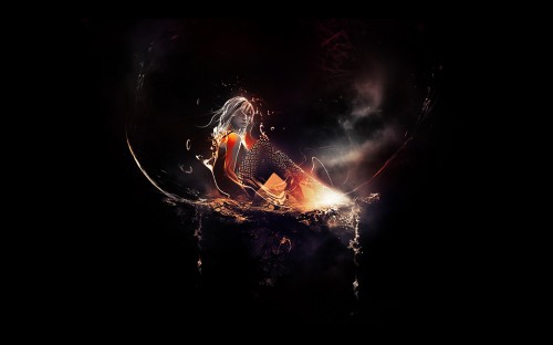 liquid water drop model flatten1 500x312 Create a Dark Human Photo Manipulation with Liquified Water Texture in Photoshop