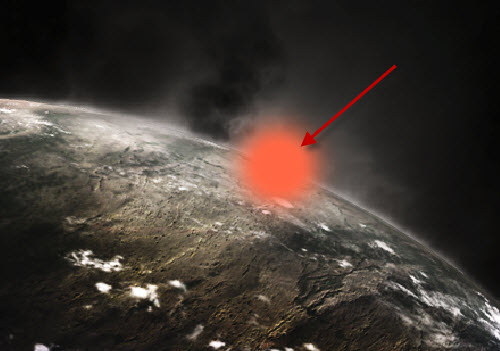 3 paint Design Dramatic Planet Impact Scene (Inspired by Mass Effect 3) in Photoshop