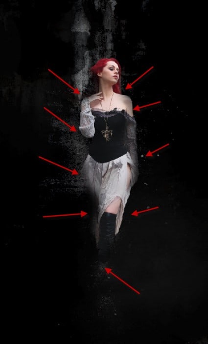 2 erase 2 erase1 425x700 Create Abstract Dark Photo Manipulation with Splatter Brushes in Photoshop