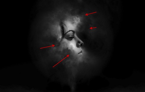 4 cloud 4 cloud1 500x317 Create an Awesome Floating Face Manipulation with Fiery Hair in Photoshop