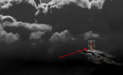 4 paste 500x304 The Creation of The Storm is Approaching Artwork in Photoshop