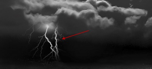 5 paint lightning 5 paint lightning 500x228 The Creation of The Storm is Approaching Artwork in Photoshop
