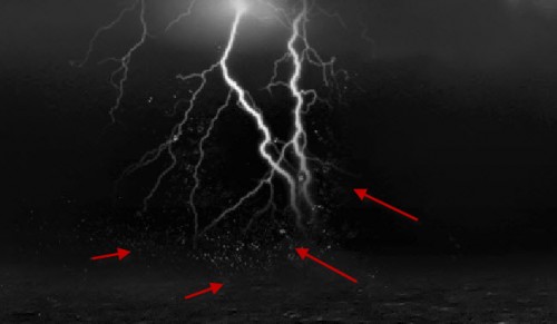 5 splash 500x291 The Creation of The Storm is Approaching Artwork in Photoshop