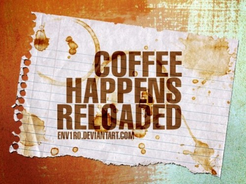 353 coffeehappens reloaded 500x375 Fantastic Free Photoshop Brushsets for Photo Manipulation   Part II