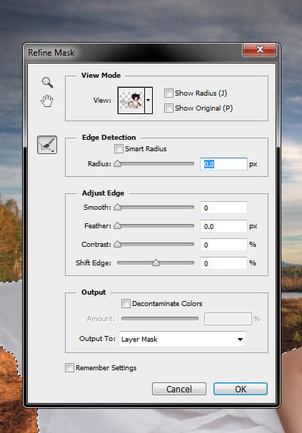 1 refine mask 1 refine mask Quick and Effective Hair Extraction Techinque via Refine Mask in Photoshop (CS5+)