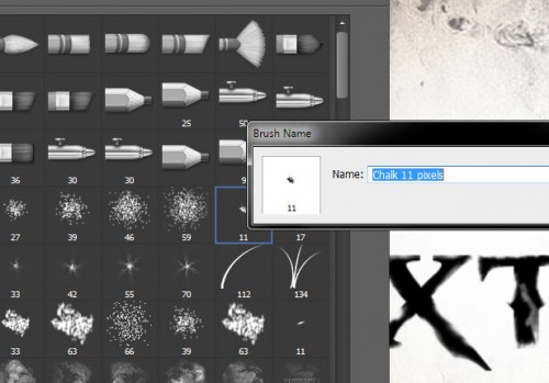 2 chalk brush 500x349 Create a Dissolved Ancient Ink Text Effect in Photoshop