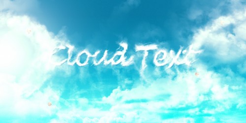 cloud text flatten1 500x250 Design an Interesting Cloud Text Effect in Photoshop